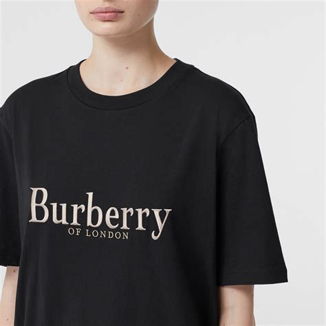 burberry embroidered archive logo cotton t-shirt